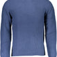 Blue Cotton Men Sweater