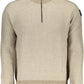 Beige Wool Men Sweater