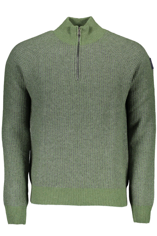 Green Wool Men Sweater