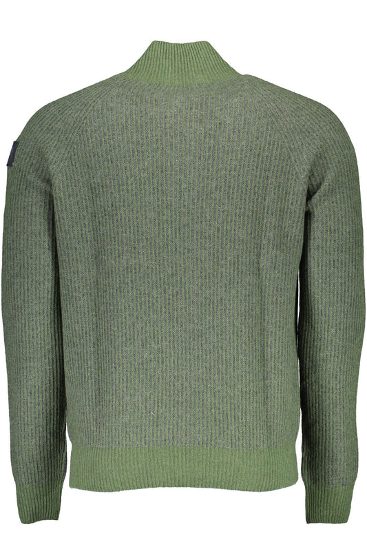 Green Wool Men Sweater