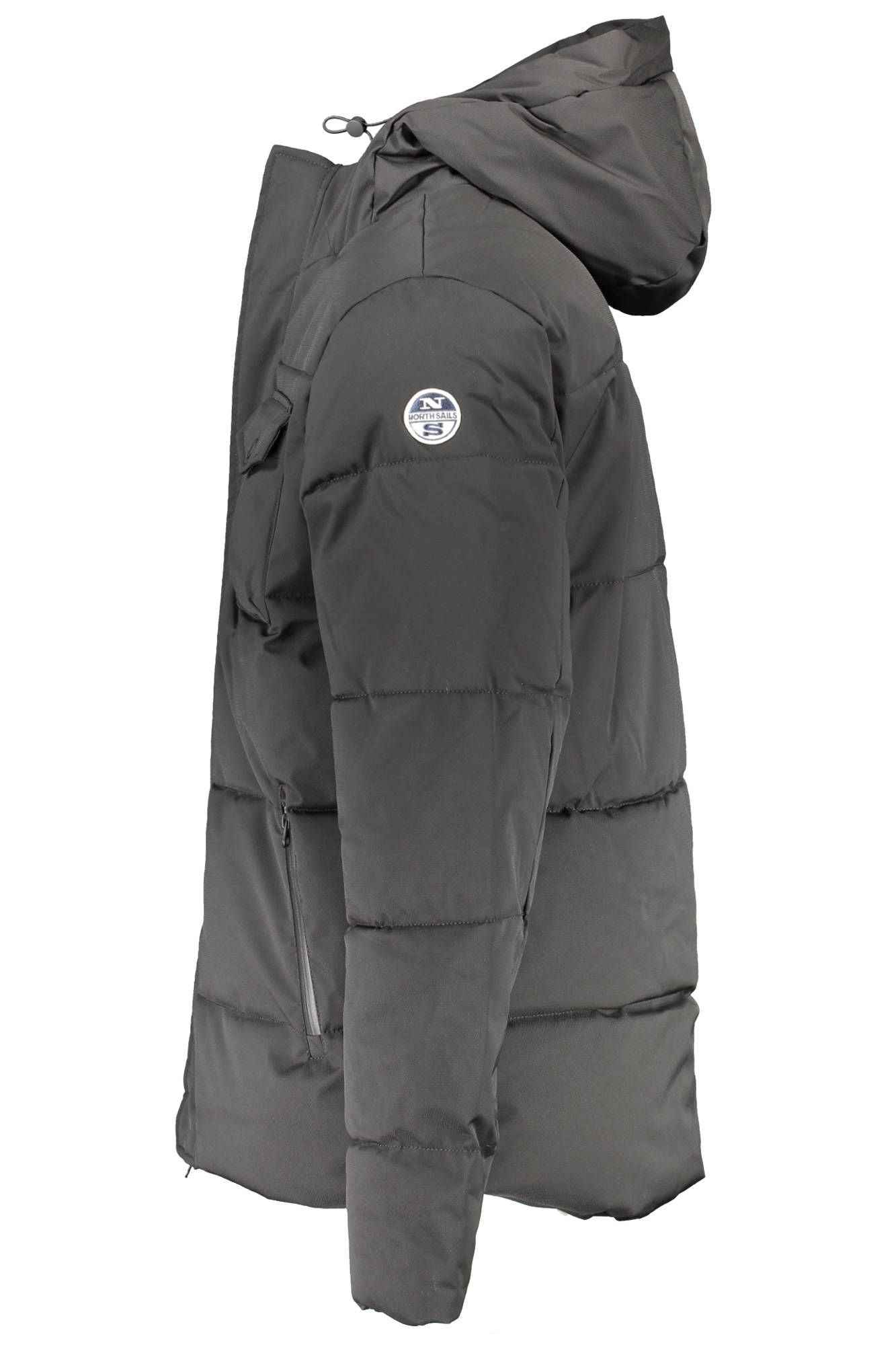 Black Polyester Men Jacket