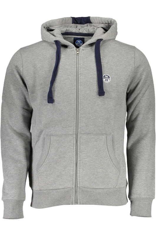 Gray Cotton Men Sweatshirt