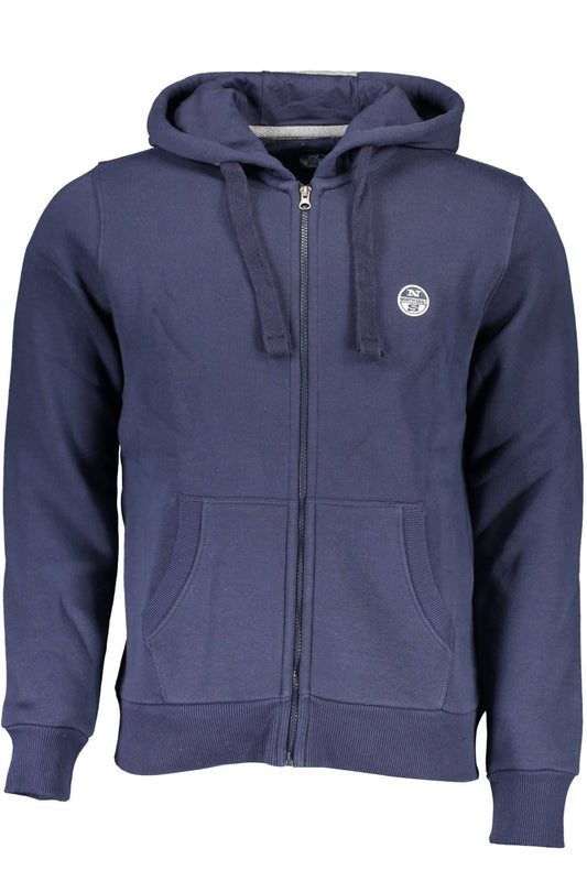 Blue Cotton Men Sweater