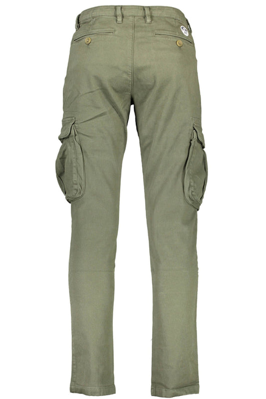 Green Cotton Men Pant