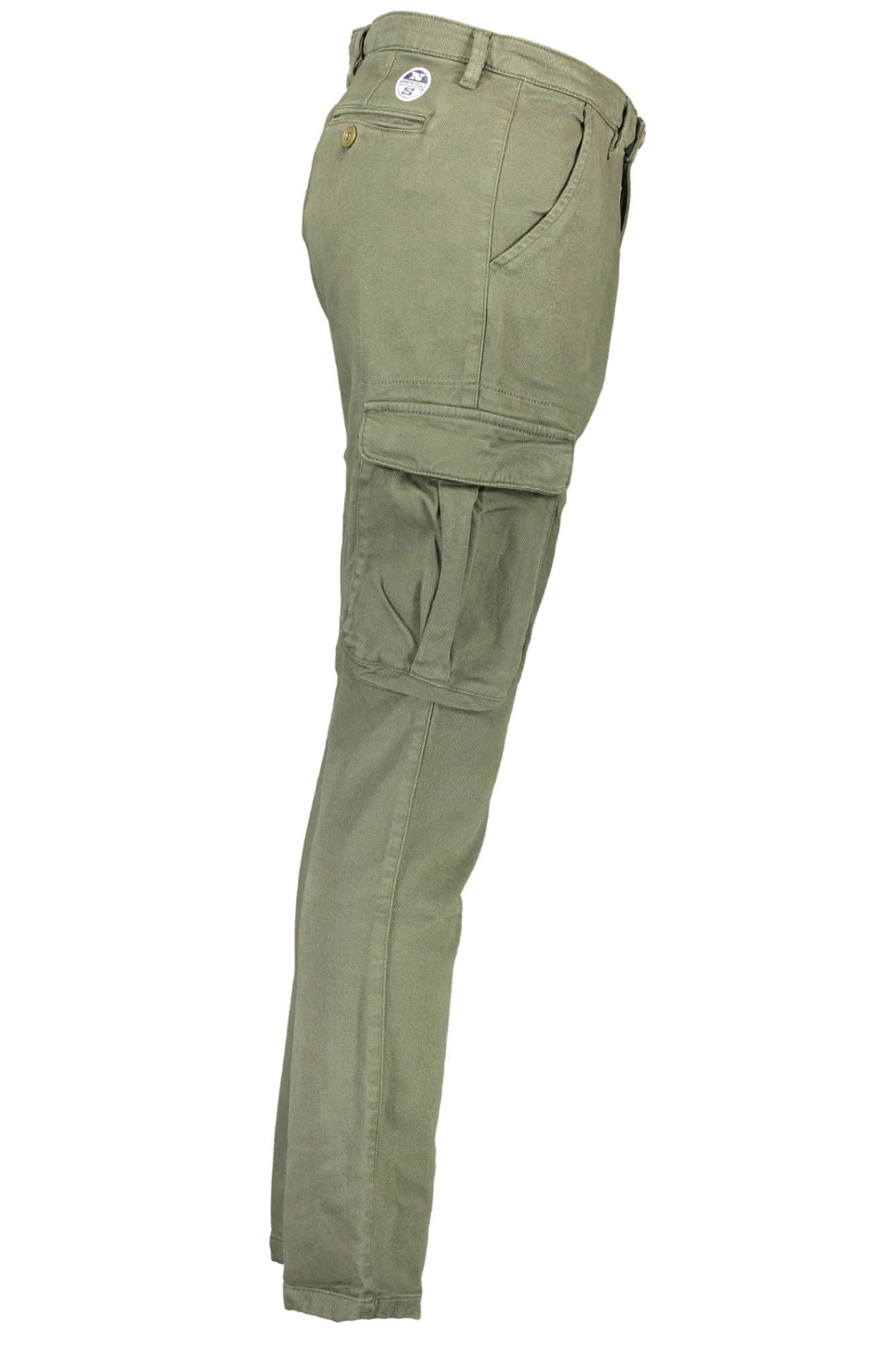 Green Cotton Men Pant