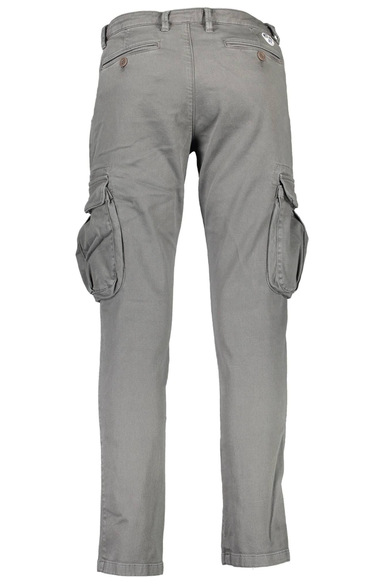Gray Cotton Men Trouser