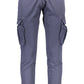 Blue Cotton Men Trouser