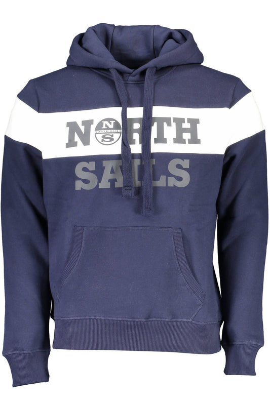 Blue Cotton Men's Hoodie