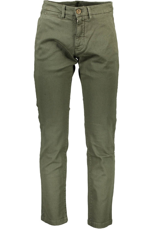 Green Cotton Men Pants
