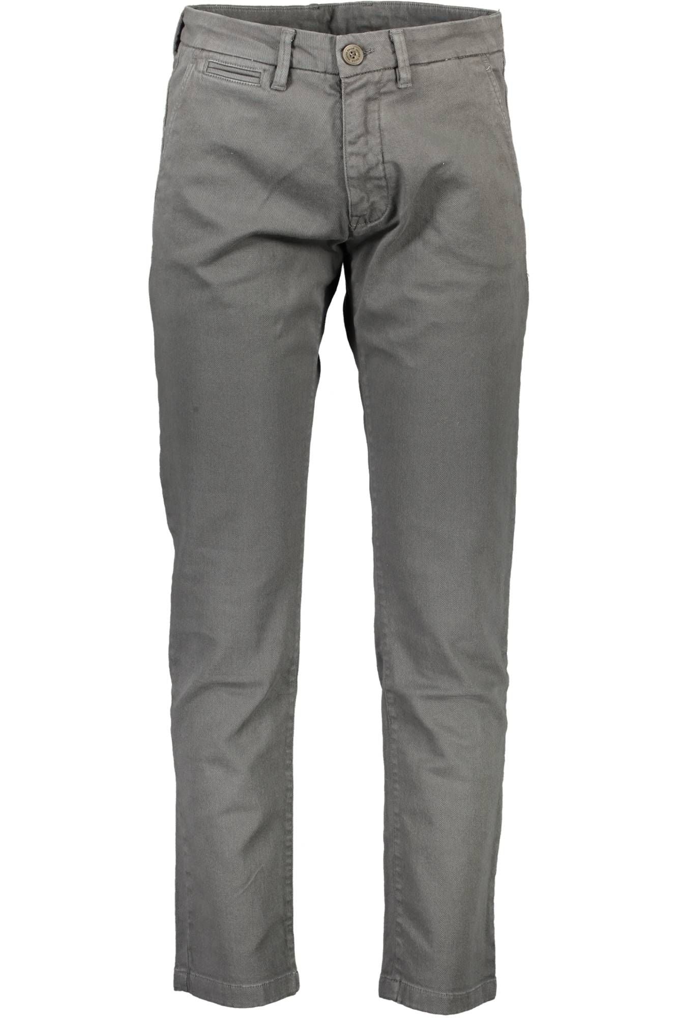 Gray Cotton Men Trouser