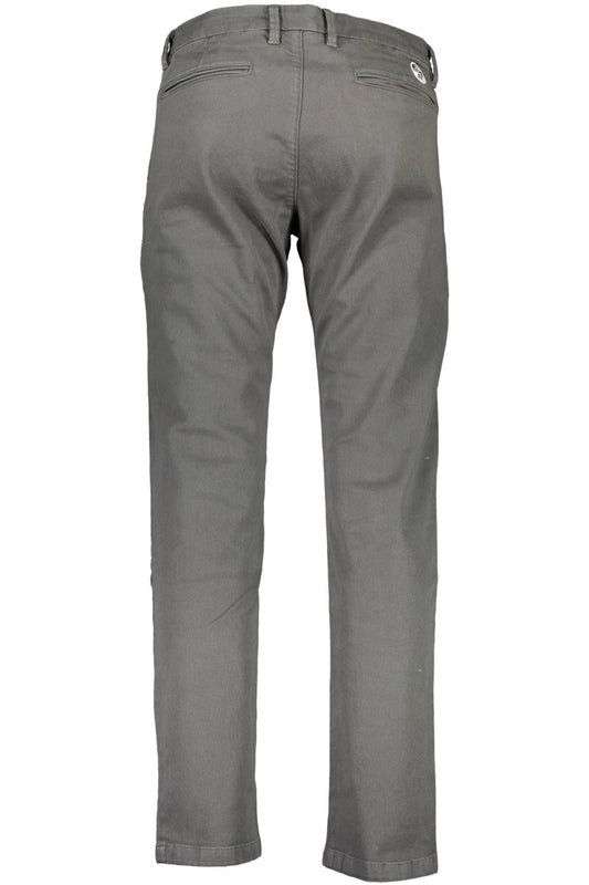 Gray Cotton Men Trouser