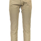 Beige Cotton Men Pant