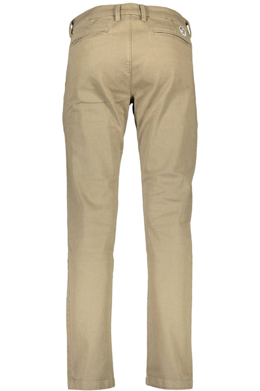 Beige Cotton Men Pant