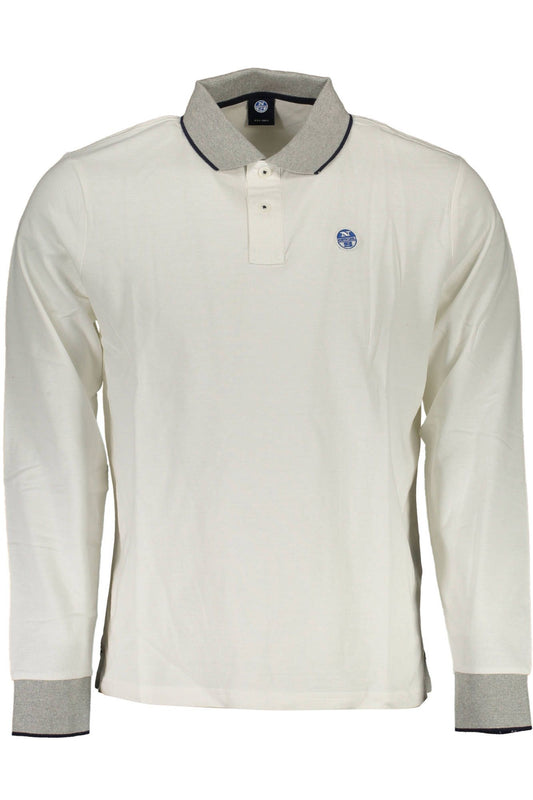 White Cotton Men Polo Shirt