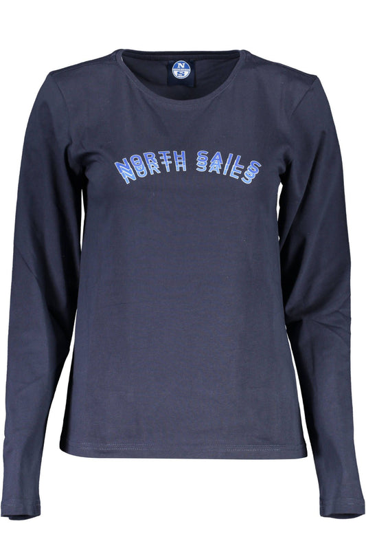 Blue Cotton Women T-Shirt