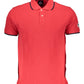 Red Cotton Men Polo Shirt