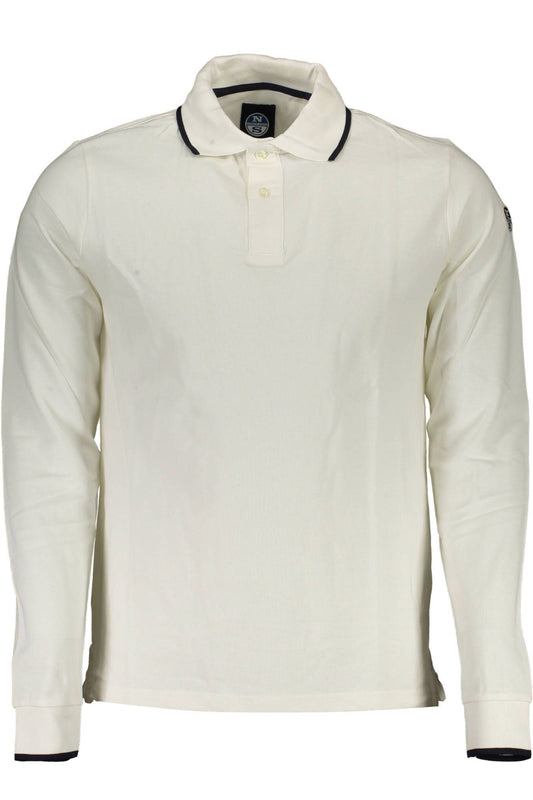 White Cotton Men Polo Shirt