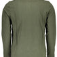 Green Cotton Men Polo Shirt