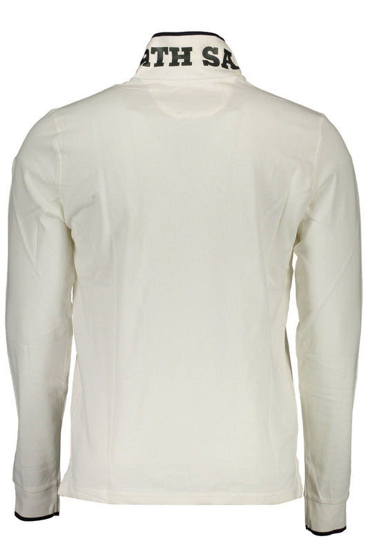 White Cotton Men Polo Shirt