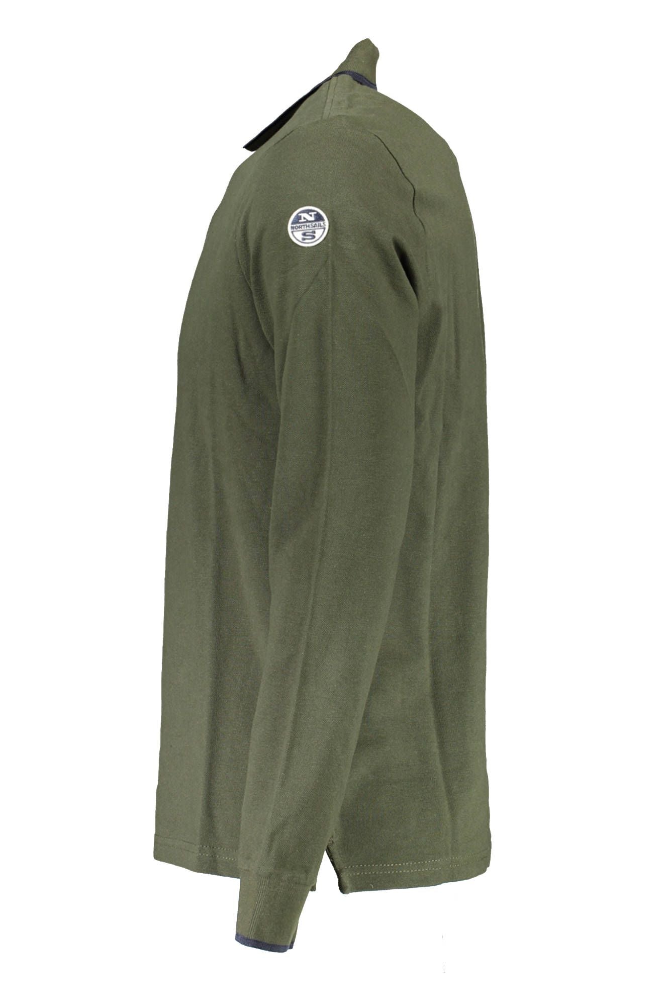 Green Cotton Men Polo Shirt
