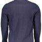 Blue Cotton Men Polo Shirt