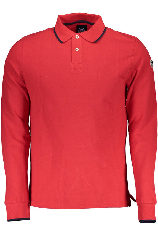 Red Cotton Men Polo Shirt