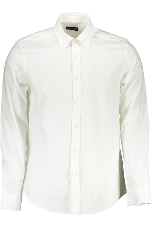 White Cotton Men Shirt