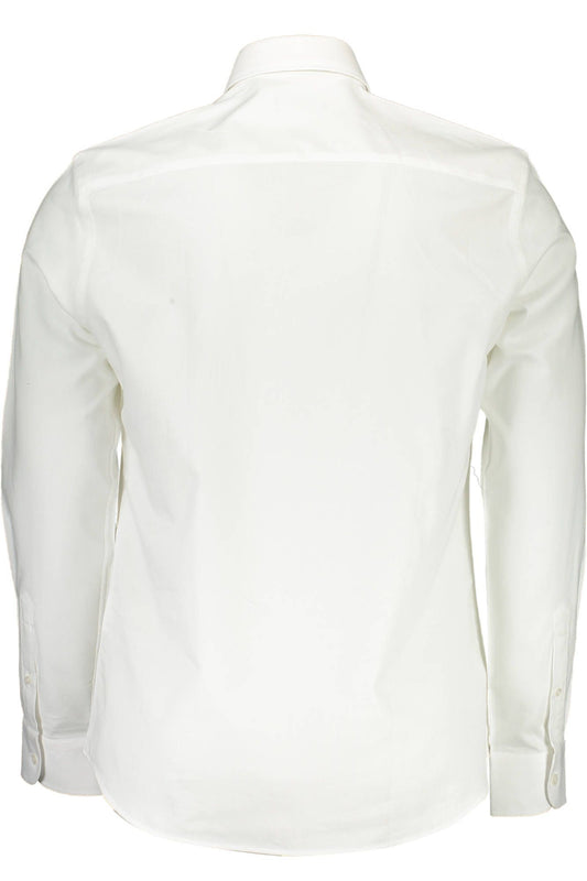 White Cotton Men Shirt