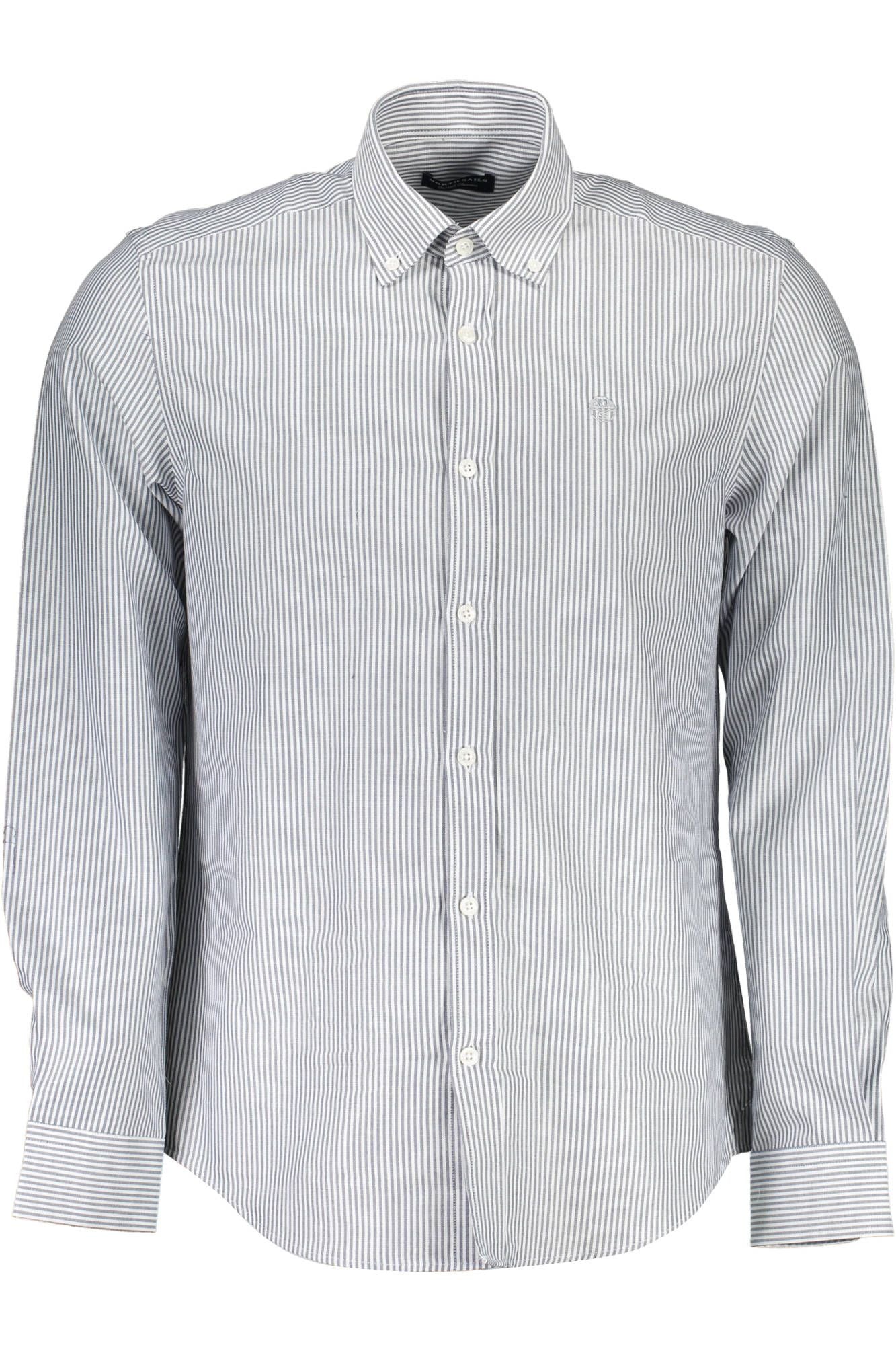 Blue Cotton Men Shirt