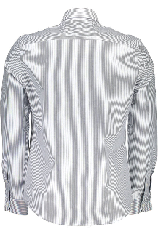 Blue Cotton Men Shirt