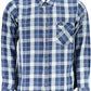 Blue Cotton Men Shirt