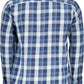 Blue Cotton Men Shirt