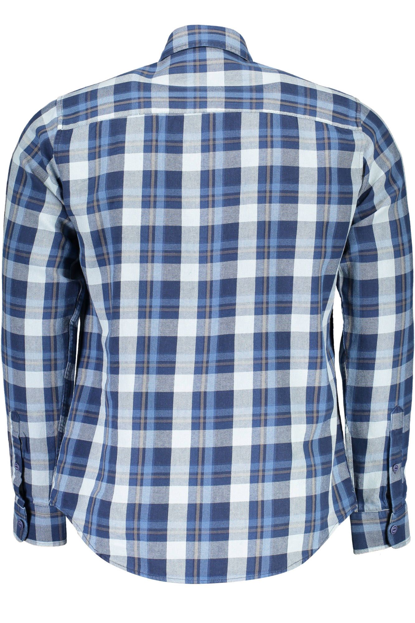 Blue Cotton Men Shirt