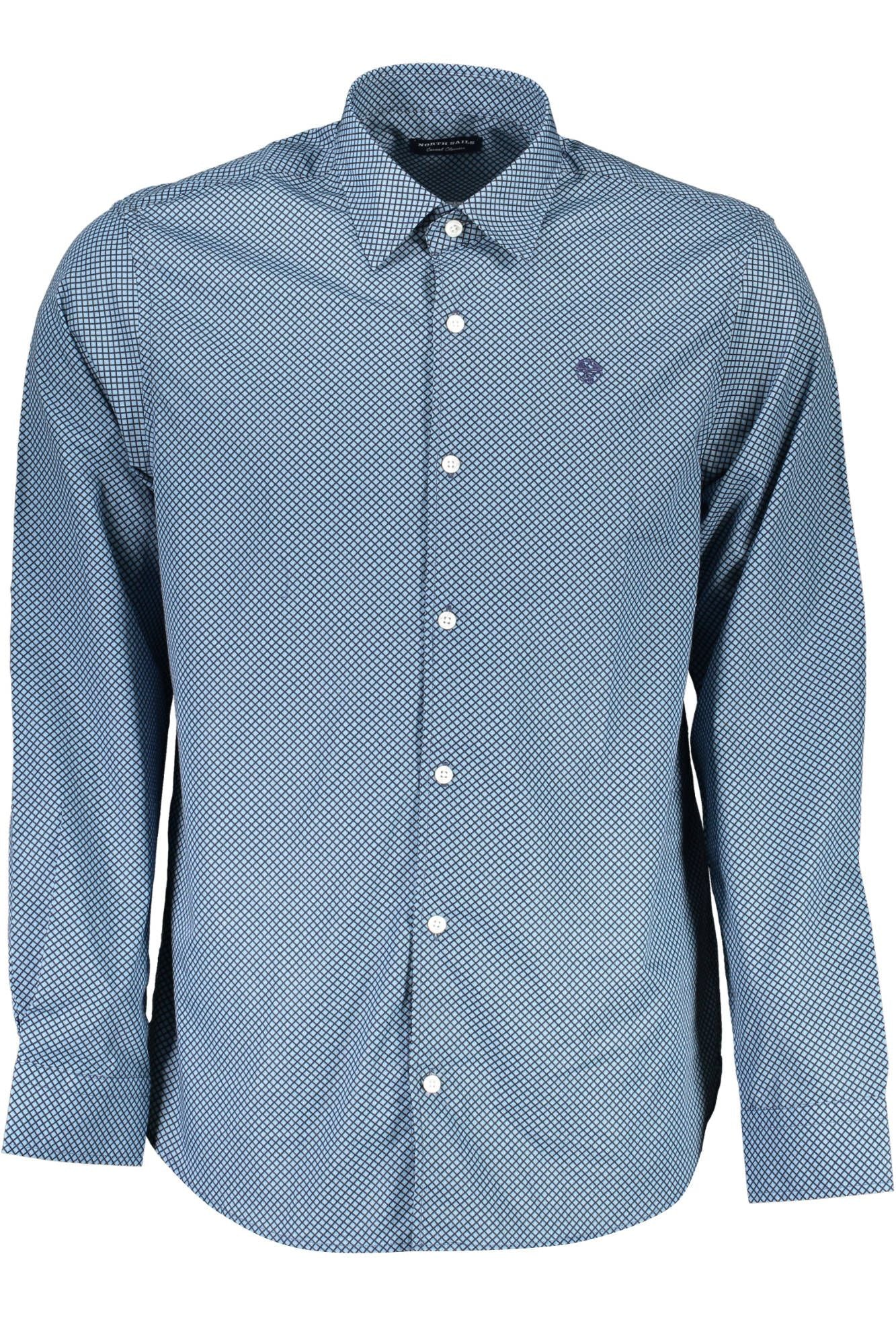 Blue Cotton Men Shirt