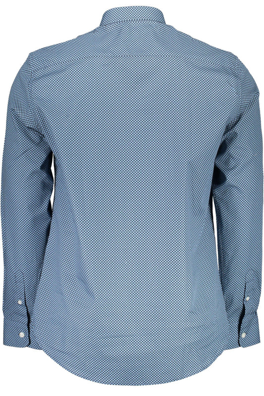 Blue Cotton Men Shirt