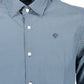 Blue Cotton Men Shirt