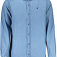 Light Blue Cotton Men Shirt