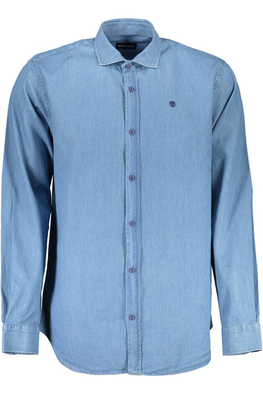 Light Blue Cotton Men Shirt