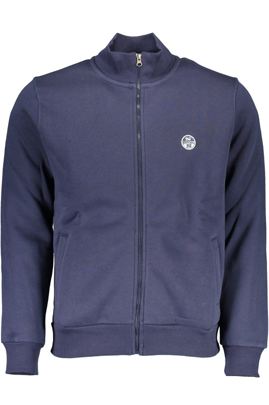Blue Cotton Men Sweater