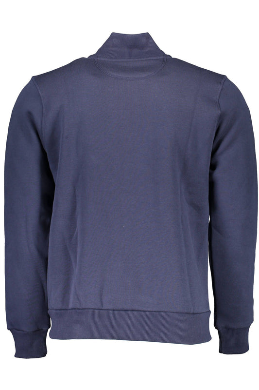 Blue Cotton Men Sweater