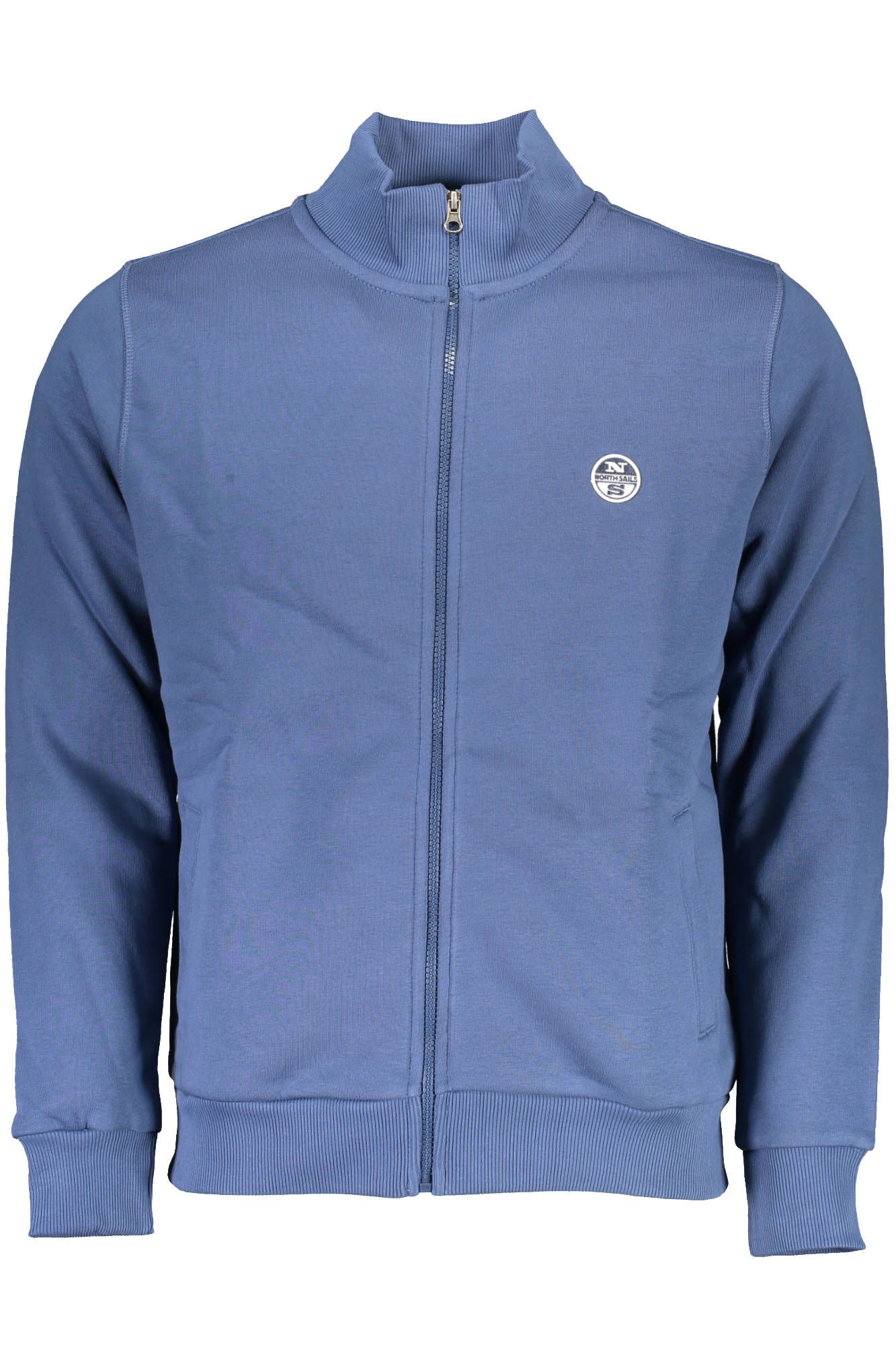 Blue Cotton Men Sweater