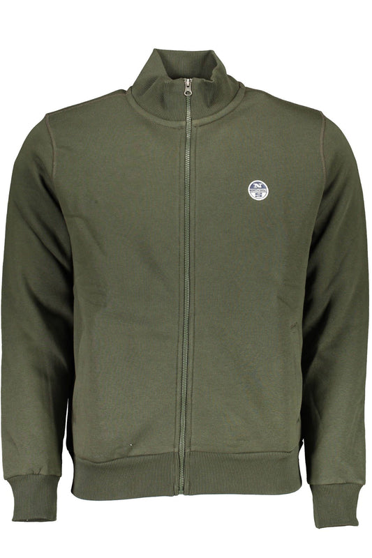 Green Cotton Men Sweater
