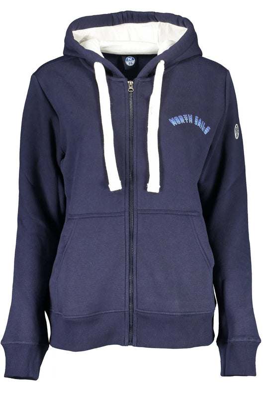 Blue Cotton Women Sweater