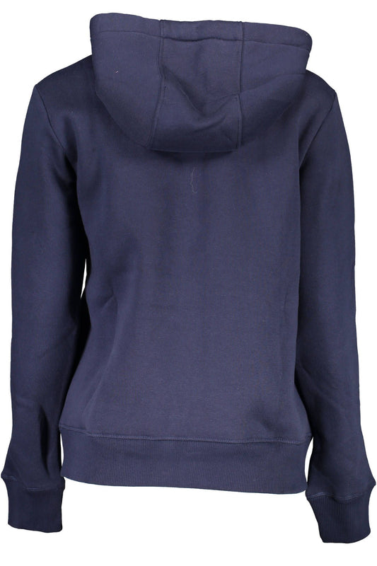 Blue Cotton Women Sweater