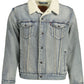Light Blue Cotton Men Jacket