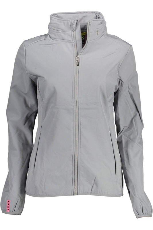 Gray Polyester Women Jacket