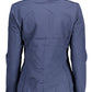 Blue Polyester Women Jacket