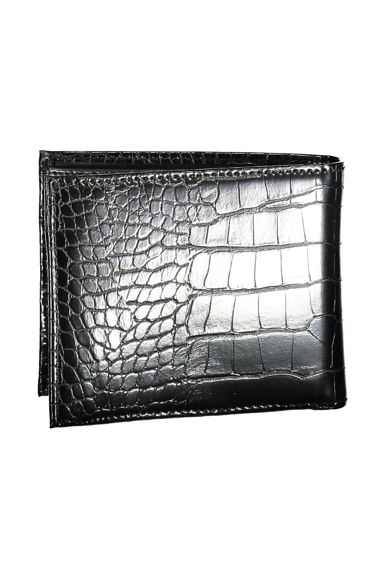 Black Polyurethane Men Wallet