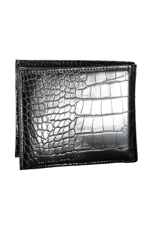 Black Polyurethane Men Wallet