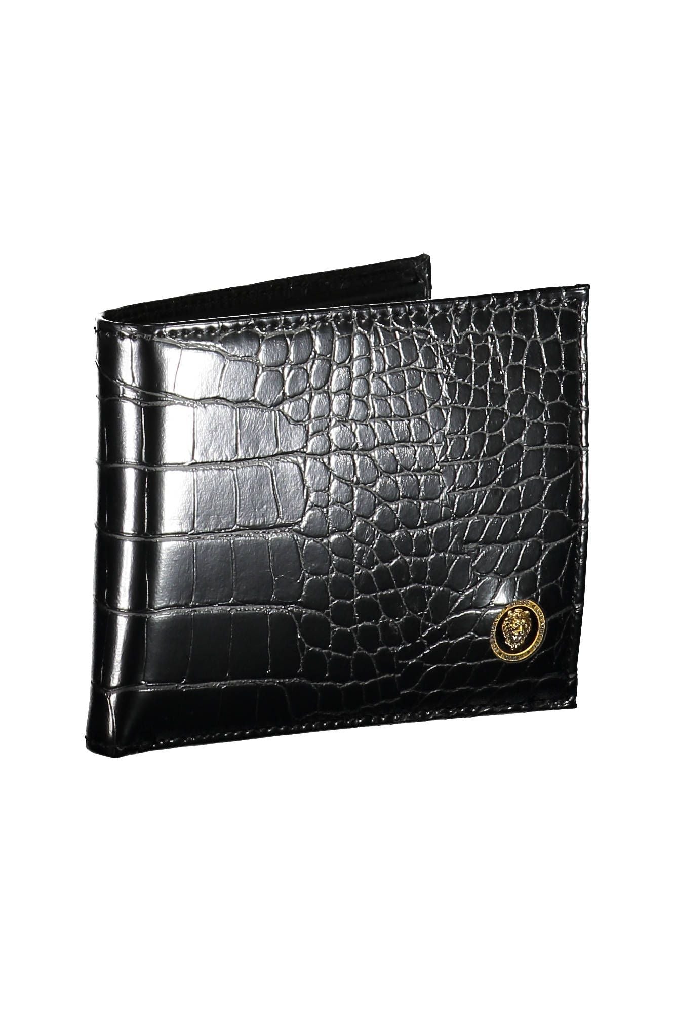 Black Polyurethane Men Wallet